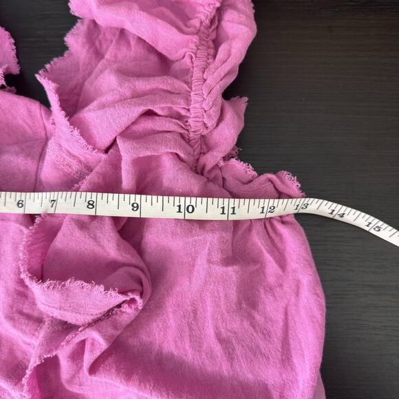 Free People Make Waves Top Womens XS Crop Flowy Beachy Boho Festival Pink NEW - Picture 7 of 9